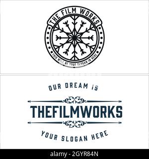 Filmworks business logo design  Stock Vector