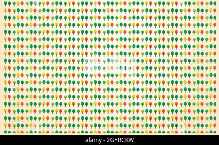 an illustration of autumn trees for creative backgrounds and websites. Stock Vector