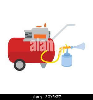 compressor vector illustration, accompanied by vector illustration Stock Vector