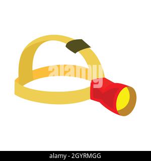 Orange and red head flashlight , isolated on white vector illustration Stock Vector
