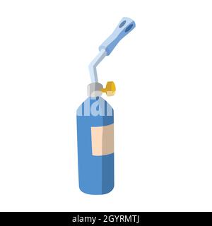 Torch blue fire for construction vector drawing, vector design Stock Vector