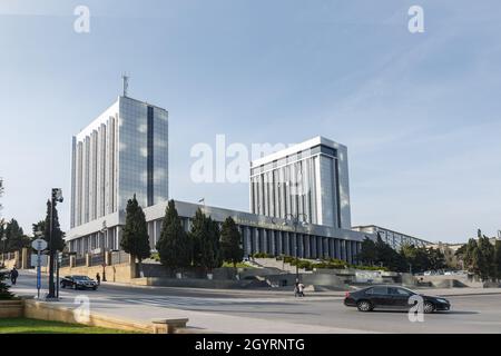 Baku, Azerbaijan - November 13, 2019: National Assembly of Azerbaijan. The building of the National Assembly of Azerbaijan Stock Photo