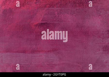 Magenta colored abstract painting on canvas grunge background or texture Stock Photo