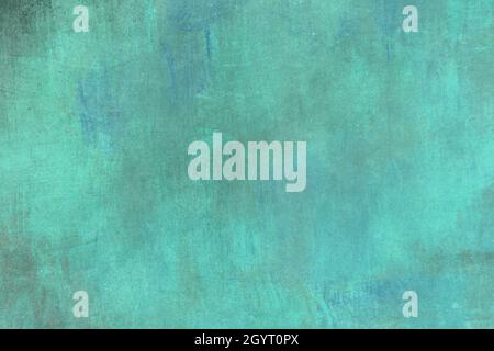 Turquoise colored worn out backdrop grunge background with texture Stock Photo