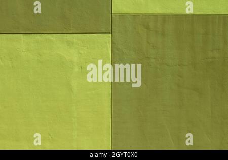 Green painted plaster wall, geometric abstract background Stock Photo