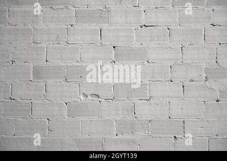 White plastered brick wall background with texture Stock Photo