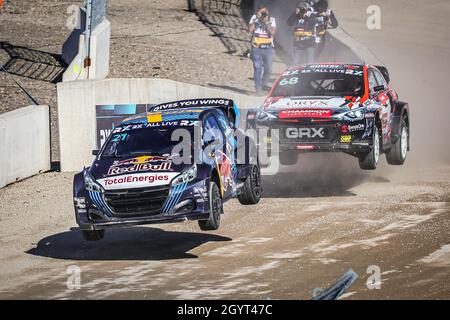 Stavelot, Belgium. 09th Oct, 2021. 21 HANSEN Timmy (SWE), team Hansen World RX Team, Peugeot 208, World RX, action during the World RX of Benelux, 6th round of the 2021 FIA World Rallycross Championship, FIA WRX, from October 8 and 10 on the Circuit de Spa-Francorchamps, in Stavelot, Belgium - Photo Paulo Maria / DPPI Credit: DPPI Media/Alamy Live News Stock Photo