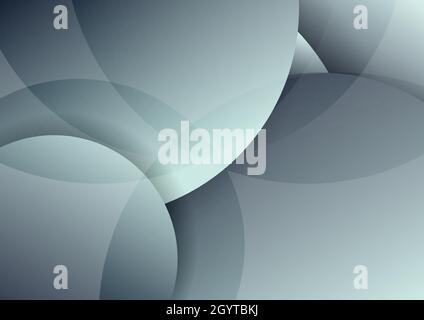Abstract gray circles layer overlapping and shadow with lighting background. Vector illustration Stock Vector