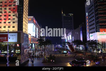 Shenzhen, China -2018 October 20: Huaqiangbei is an area and subdistrict of Futian, Shenzhen Stock Photo