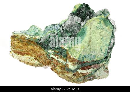 gillardite from 132 North Ni Mine, Australia isolated on white background Stock Photo