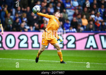 Hillsborough, Sheffield, England - 9th October 2021 Joel Dixon Goalkeeper of Bolton during the game Sheffield Wednesday v Bolton Wanderers, Sky Bet League One, 2021/22, Hillsborough, Sheffield, England - 9th October 2021 Credit: Arthur Haigh/WhiteRosePhotos/Alamy Live News Stock Photo