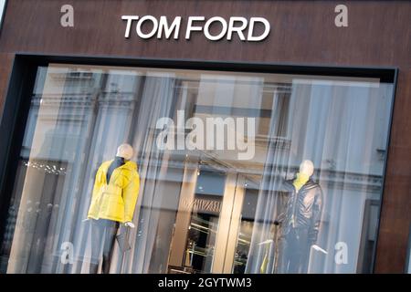 A shop sign of TOM FORD, on September 27 2021 in Moscow, Russia. Photo by David Niviere/ABACAPRESS.COM Stock Photo