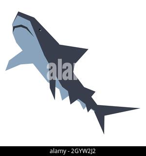 big shark illustration Stock Vector