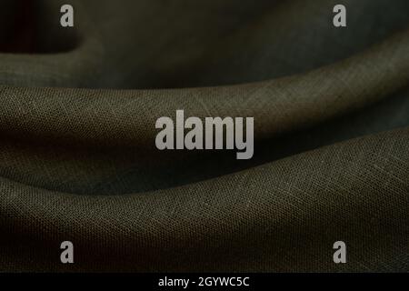 Brown linen pattern texture background. Stripes of fabric Stock Photo