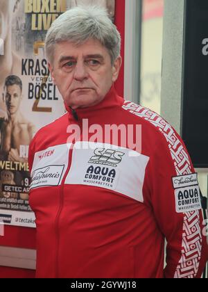 Boxing Trainer Georg Bramowski After Weighing In Before Rematch World Champion Robin Krasniqi Against Ex-world Champion Dominic Bösel At The SES Boxin Stock Photo