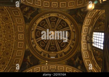 VATICAN, VATICAN CITY - Sep 02, 2019: The St Peter's Basilica interior and architecture in Vatican City, Italy Stock Photo