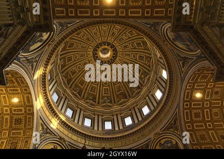 VATICAN, VATICAN CITY - Sep 02, 2019: The St Peter's Basilica interior and architecture in Vatican City, Italy Stock Photo