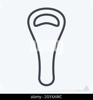 Icon Bottle Opener - Line Style - Simple illustration, Editable stroke, Design template vector, Good for prints, posters, advertisements, announcement Stock Vector
