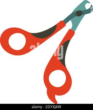 Pet clippers. Vector illustration. Object isolated on white background, cartoon style. Stock Vector