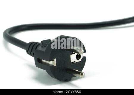 Power Plug - close up on power cord Stock Photo