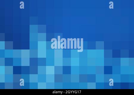 Vector blue background. Geometric texture from blue squares. Abstract pattern of square pixels. A backing of mosaic squares. Vector illustration Stock Vector