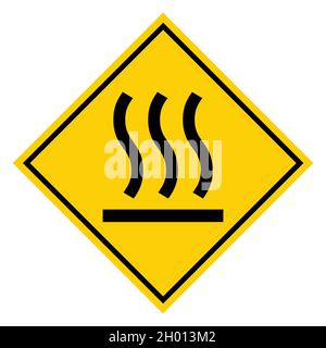 Hot surface icon, safety graphic information symbol, risk notice attention mark, caution vector design . Stock Vector