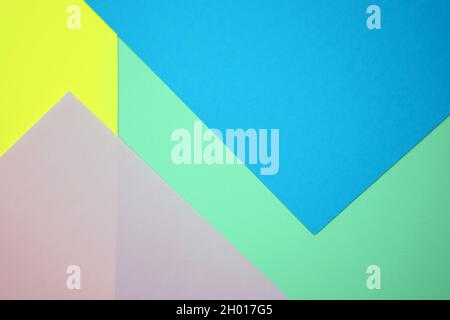 Colored pastel paper texture minimalism. Cardboard backgrounds. Minimal geometric shapes and lines in pastel colors. Abstract background from colored Stock Photo