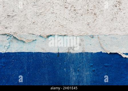 Peeling blue paint texture with various shades of blue. Vector cement and paint texture Stock Photo