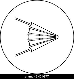 Air blower fire bellow forge icon in circle round black color vector illustration solid outline style simple image Stock Vector