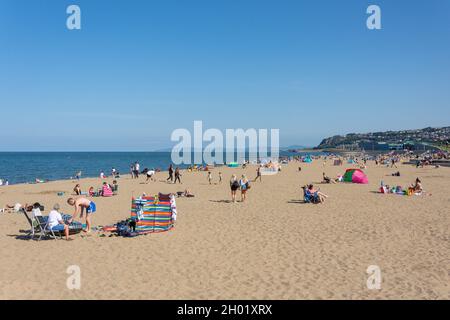 Beach view, Colwyn Bay (Bae Colwyn), Conwy County Borough, Wales, United Kingdom Stock Photo