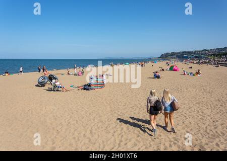 Beach view, Colwyn Bay (Bae Colwyn), Conwy County Borough, Wales, United Kingdom Stock Photo