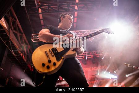 Bournemouth, UK. 10th Oct, 2021. Manic Street Preachers at O2 Academy, Bournemouth, UK. 10 October 2021.Credit: Charlie Raven/Alamy Live News Credit: Charlie Raven/Alamy Live News Stock Photo