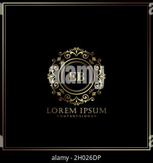 EB Initial Letter Luxury Logo template in vector for Restaurant, Royalty, Boutique, Cafe, Hotel, Heraldic, Jewelry, Fashion and other vector illustrat Stock Vector