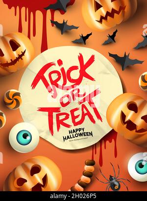 Halloween party event layout background design. Vector illustration. Stock Vector