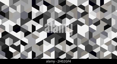 Abstract geometric pattern with polygonal shape. Elegant of gray background design modern for rug,carpet,wallpaper,clothing,wrapping,batik,fabric Stock Vector