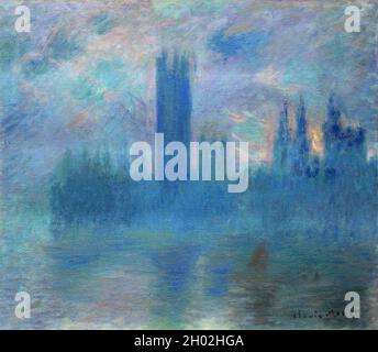 The Houses of Parliament by Claude Monet Stock Photo