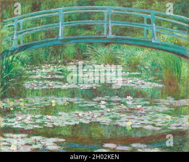 The Japanese Footbridge (1899) by Claude Monet. Stock Photo