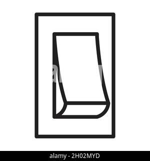 Electric switch outline icon vector. Power off linear style sign toggle switch off position for graphic design, logo, website, social media, mobile ap Stock Vector