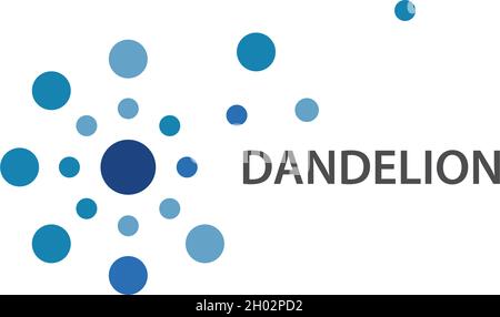 Dandelion flower logo vector template Stock Vector