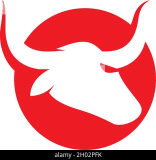 Bull horn logo vector template Stock Vector