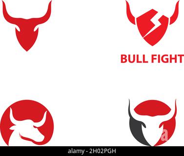 Red Bull Taurus Logo Template vector Stock Vector