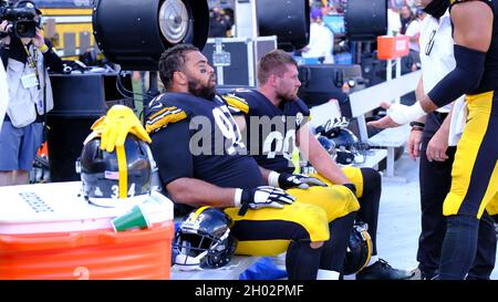 Pittsburgh, USA. Pittsburgh, PA, USA. 10th Oct, 2021. Zach Gentry #81  during the Pittsburgh Steelers vs Denver Broncos game at Heinz Field in  Pittsburgh, PA. Jason Pohuski/CSM/Alamy Live News Credit: Cal Sport