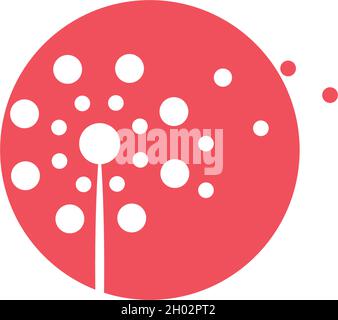 Dandelion flower logo vector template Stock Vector