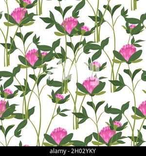 Floral composition, flowers in blossom pattern Stock Vector