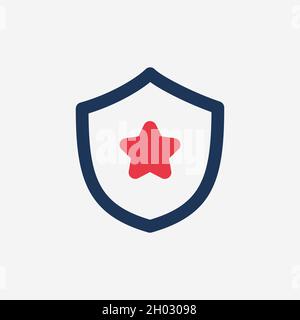 Star Shield ranking Icon. Stock Vector illustration isolated on white background. Stock Vector