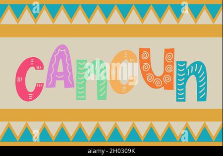 Cancun Mexico Vector Illustration on a white background Stock Vector
