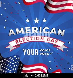 vector illustration american election day Stock Vector