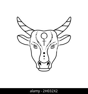 Ox zodiac sign Stock Vector