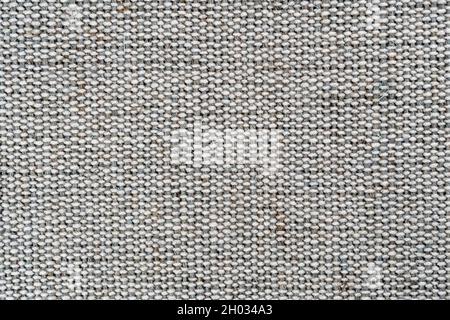 Jute rough woven gray mat texture. Macro. Rustic fabric background Stock Photo
