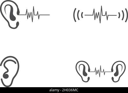 Hearing Logo Template vector Stock Vector